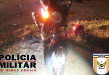 Condutor fica ferido em acidente entre moto e carro na MGC-354 em Patos de Minas