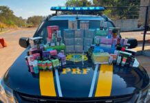 PRF apreende quase 400 produtos frutos de contrabando em ônibus na BR-365, em Patos de Minas