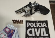Policia Civil apreende simulacro de arma de fogo e munições após denúncia de violência doméstica em Rio Paranaíba