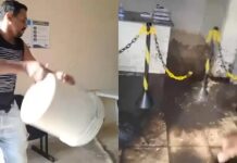 Esgoto dentro de casa: morador fica indignado e despeja esgoto em agência da Copasa em Vazante
