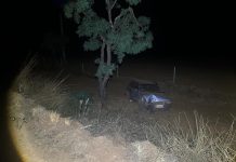 Motorista fica ferido após carro sair da pista e bater em árvore na MGC-352 em Tiros