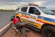 Polícia Militar Rodoviária apreende menor embriagado e motocicleta adulterada na BR-146 em Serra do Salitre