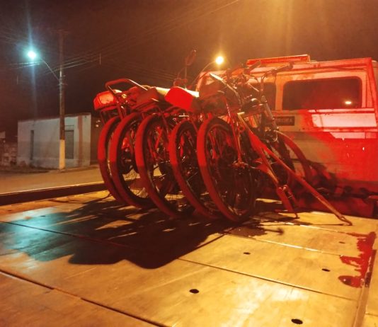 Polícia Militar apreende bicicletas motorizadas em Carmo do Paranaíba