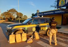 PRF intercepta fuga e apreende mais de 100 kg de maconha em Campos Altos