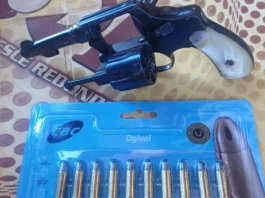 Policia Militar prende homem com arma de fogo após denúncia de assassinato de cão em fazenda de Patos de Minas