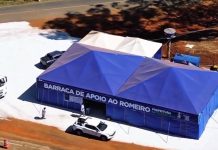 Prefeitura de Patrocínio inicia montagem de barracas de apoio aos romeiros na BR-365; saiba onde estarão localizadas e quando começam os atendimentos