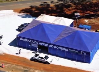 Prefeitura de Patrocínio inicia montagem de barracas de apoio aos romeiros na BR-365; saiba onde estarão localizadas e quando começam os atendimentos
