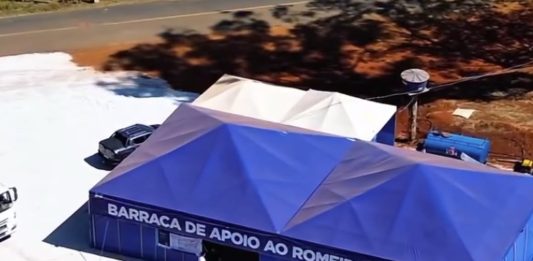 Prefeitura de Patrocínio inicia montagem de barracas de apoio aos romeiros na BR-365; saiba onde estarão localizadas e quando começam os atendimentos