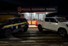 PRF recupera caminhonete furtada durante fiscalização na BR-262 em Araxá