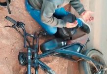 Motorista foge após bater em bicicleta elétrica e deixar mulher ferida em Patos de Minas