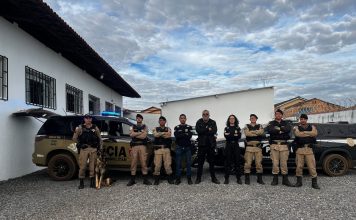 Operação conjunta da Polícia Civil e Polícia Militar apreende revólver durante cumprimento de mandado em Arapuá