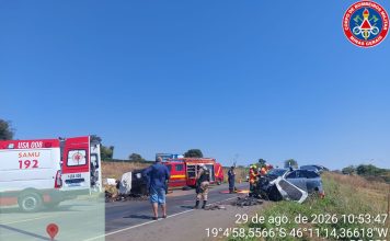 Grave acidente entre dois veículos deixa uma pessoa morta e duas feridas na BR-354 em Rio Paranaíba
